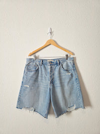 Madewell Relaxed Long Denim Shorts (31)