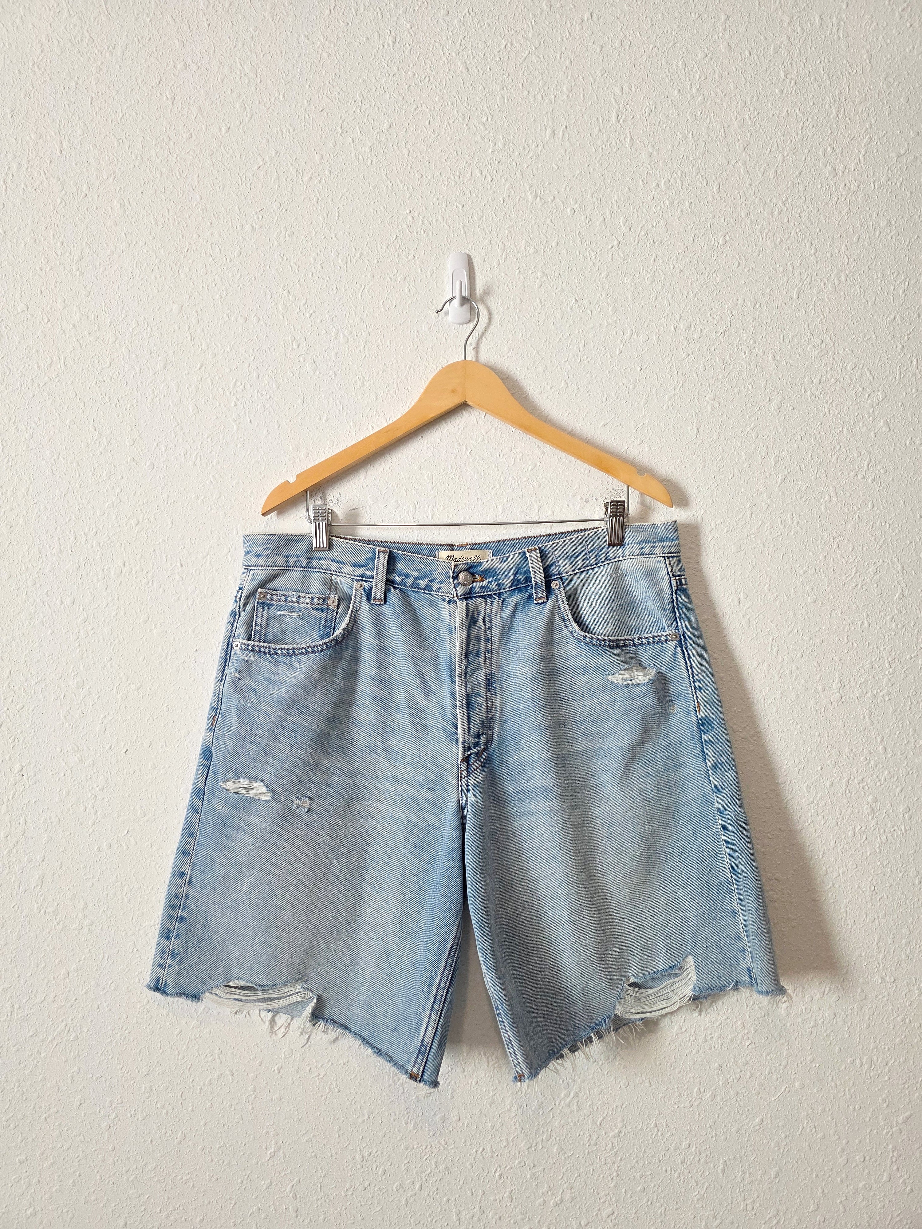 Madewell Relaxed Long Denim Shorts (31)