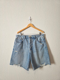 Madewell Relaxed Long Denim Shorts (31)