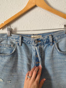 Madewell Relaxed Long Denim Shorts (31)