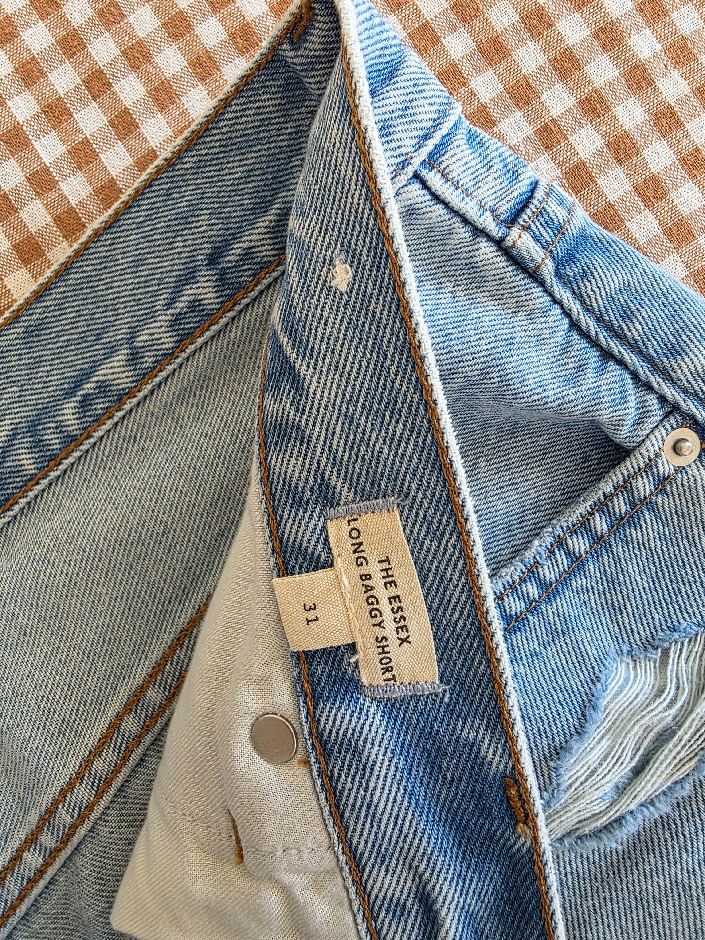 Madewell Relaxed Long Denim Shorts (31)