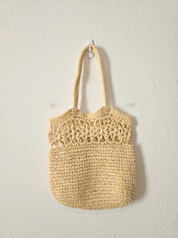 Raffia Straw Beachy Bag