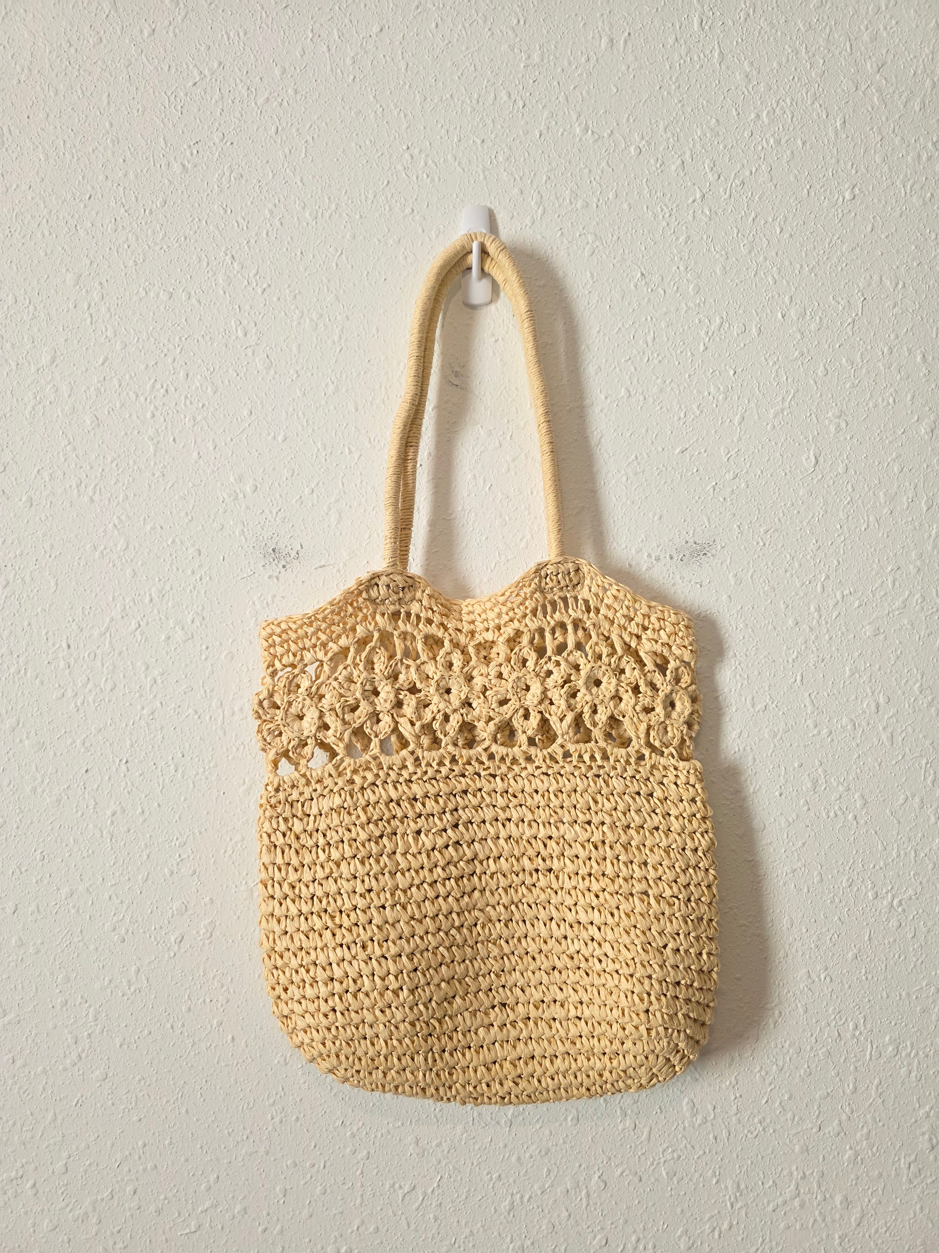 Raffia Straw Beachy Bag