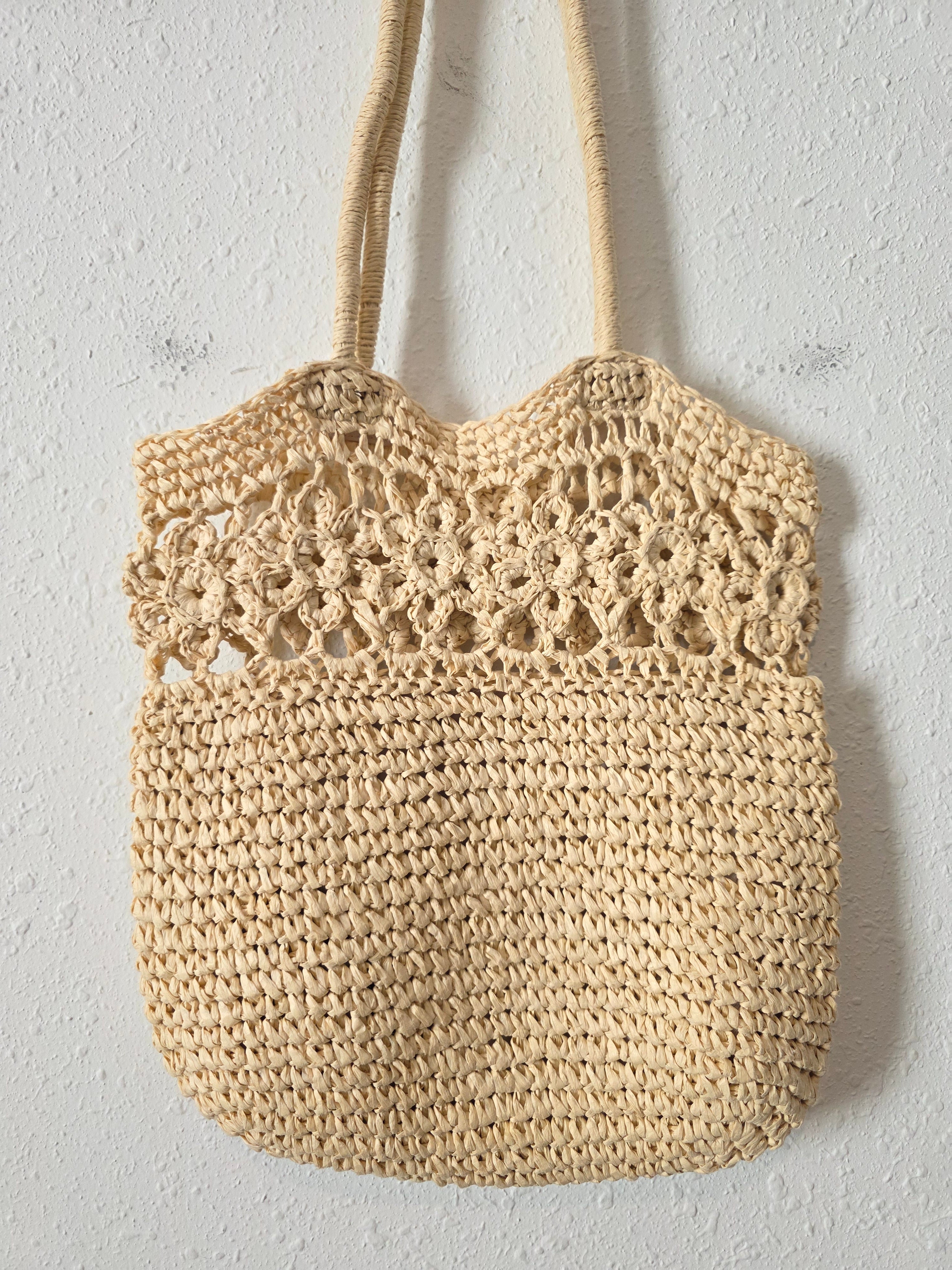 Raffia Straw Beachy Bag