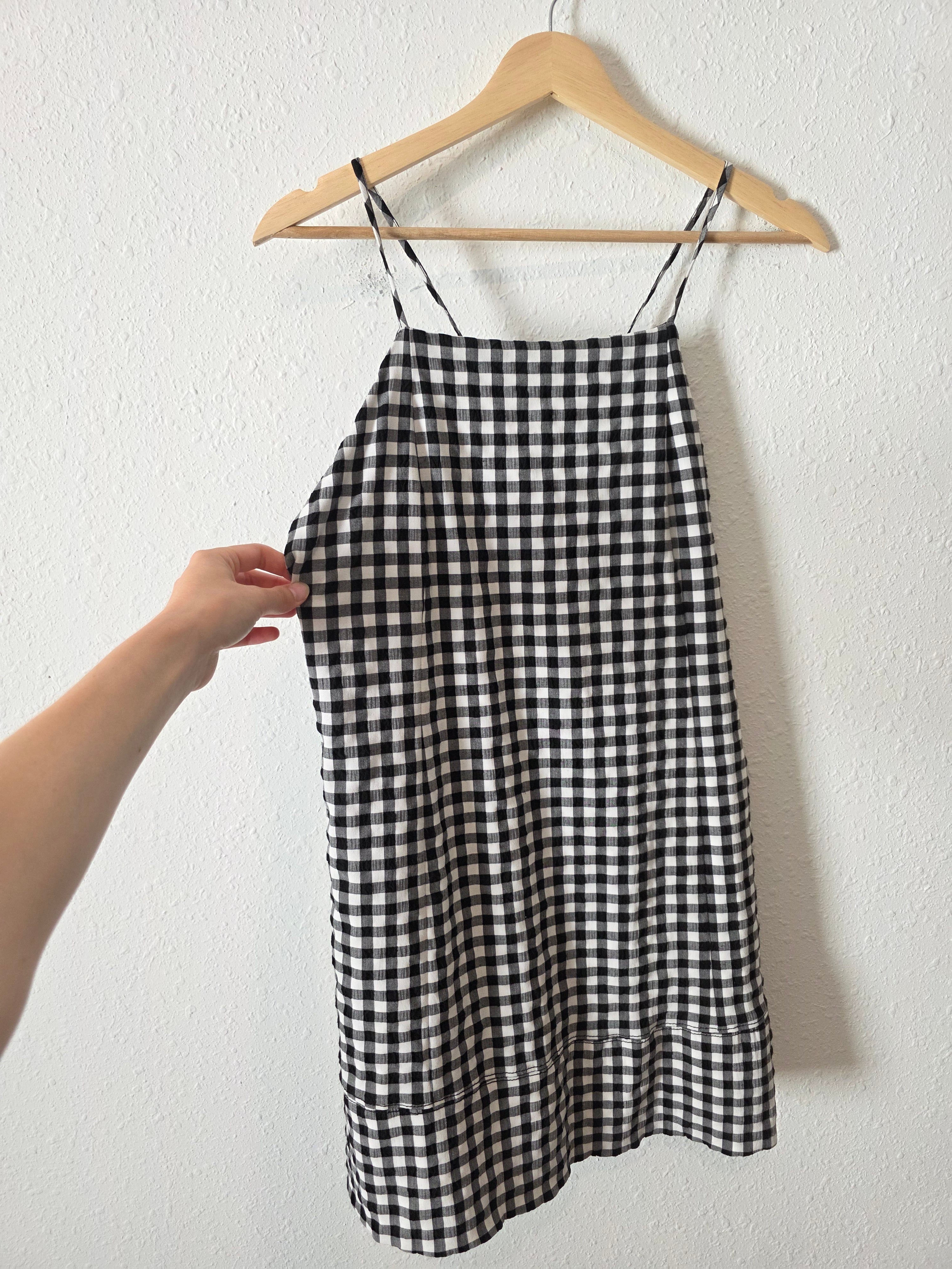 Anthropologie Gingham Mini Dress (M)