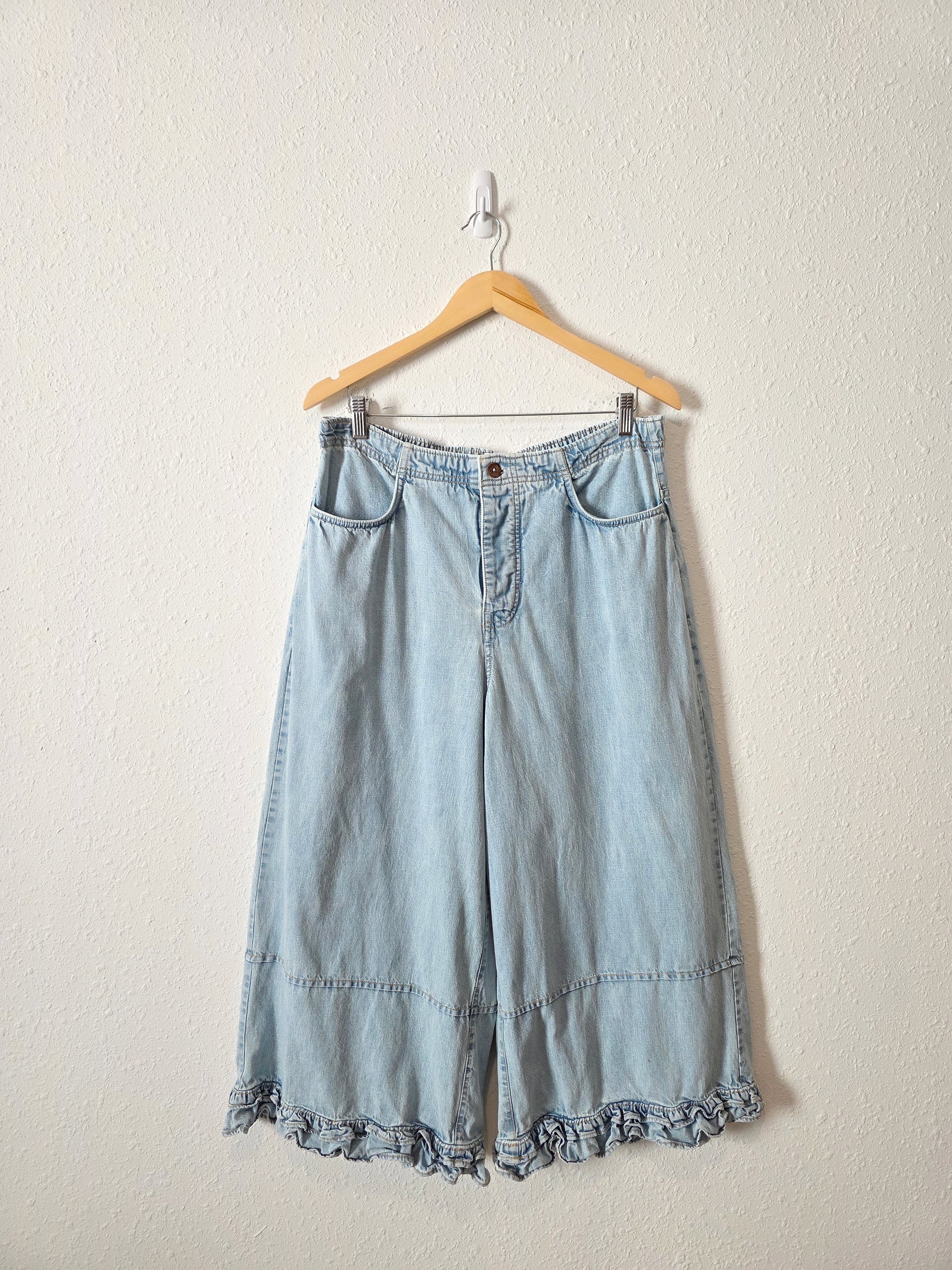 Free People Wide Leg Bloomer Jeans (L)