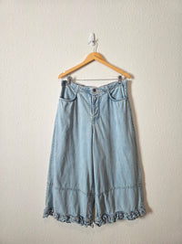 Free People Wide Leg Bloomer Jeans (L)