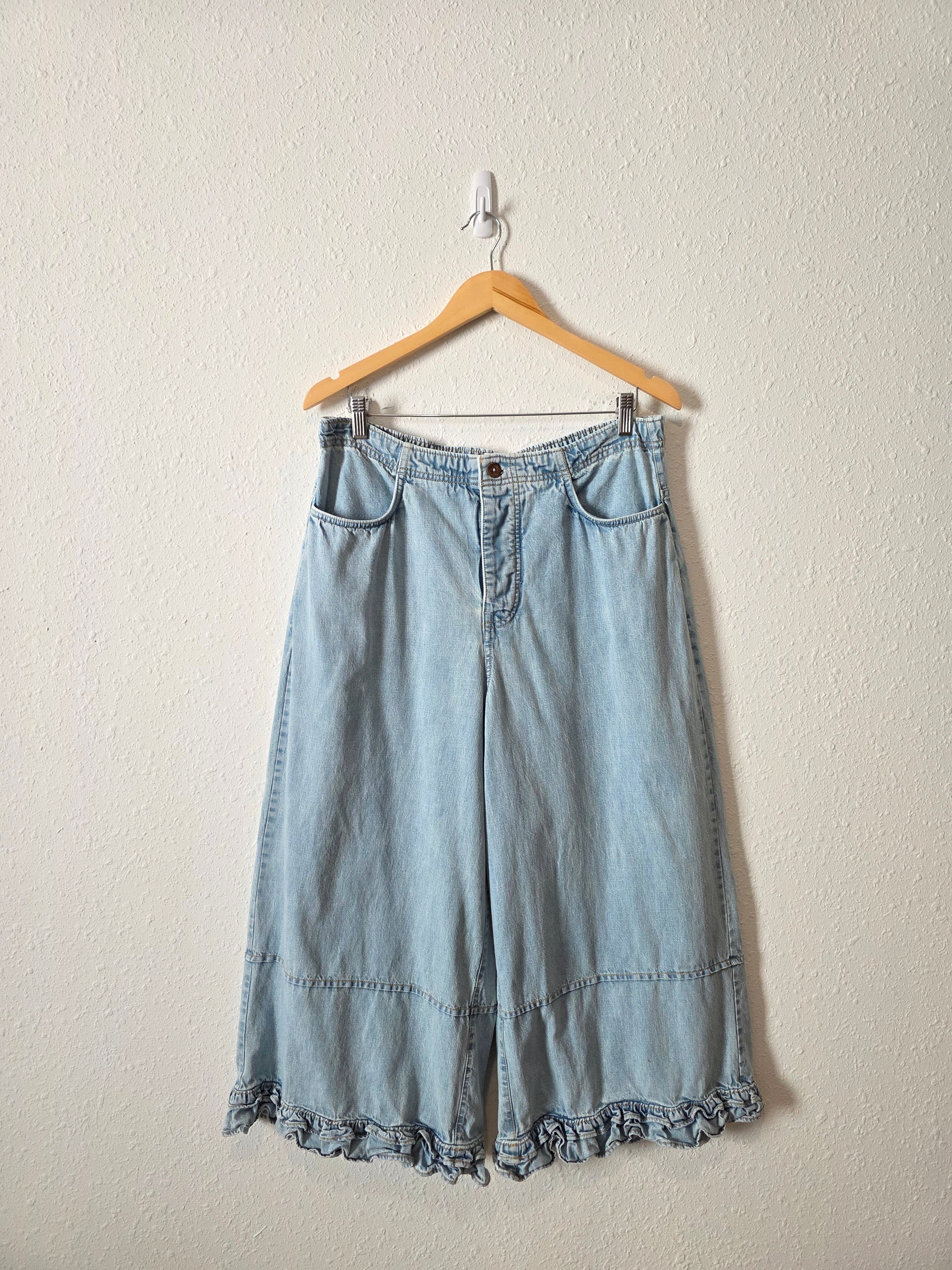 Free People Wide Leg Bloomer Jeans (L)