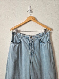 Free People Wide Leg Bloomer Jeans (L)