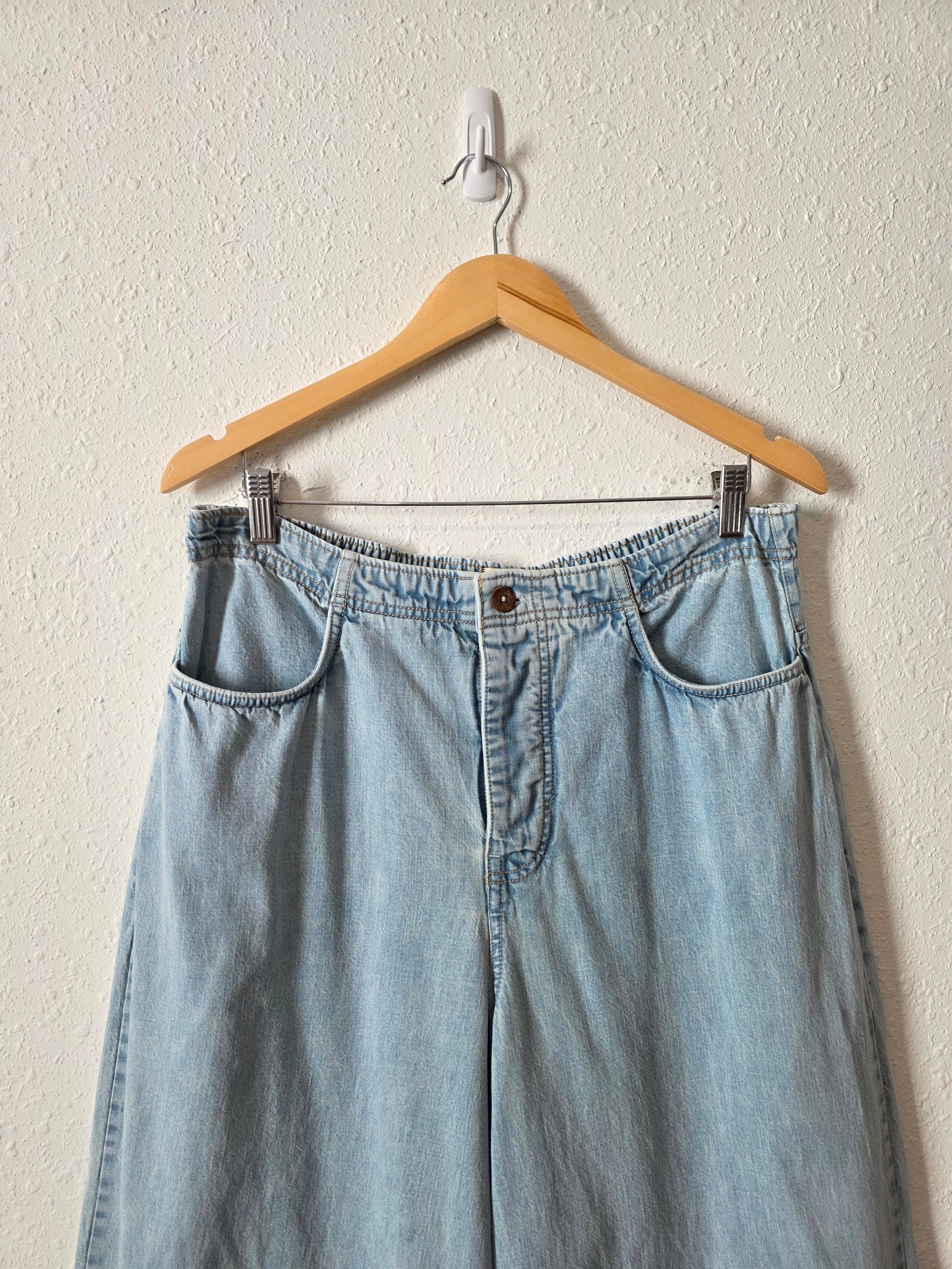 Free People Wide Leg Bloomer Jeans (L)