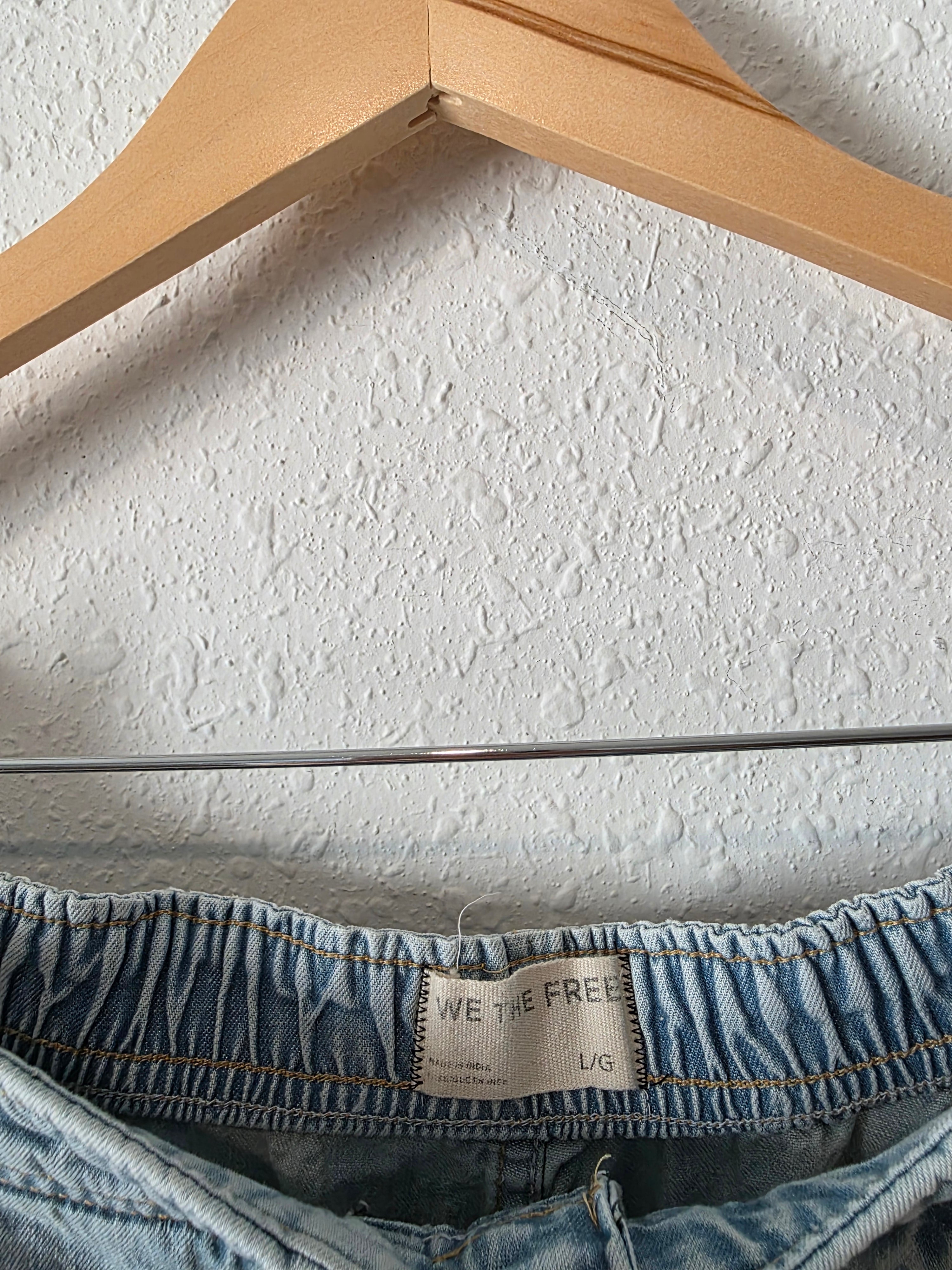 Free People Wide Leg Bloomer Jeans (L)