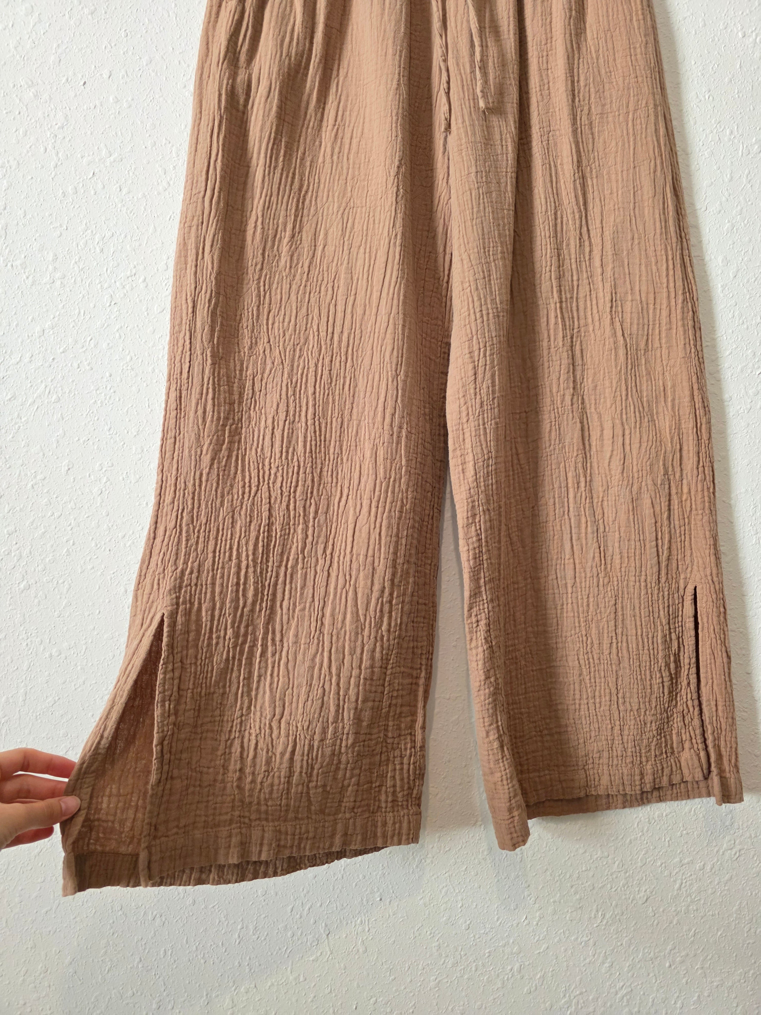 Pact Organic Cotton Wide Leg Pants (M)