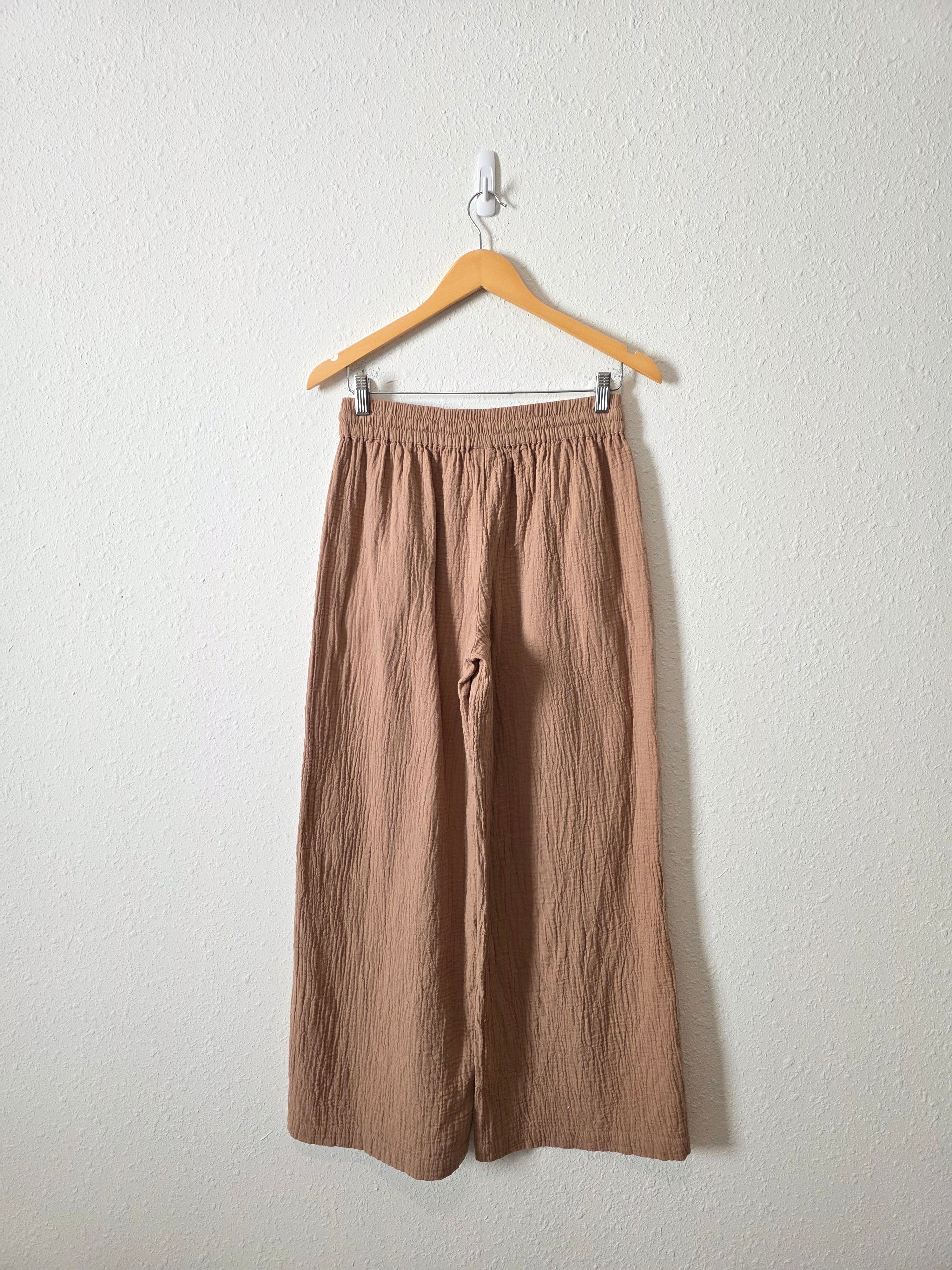 Pact Organic Cotton Wide Leg Pants (M)