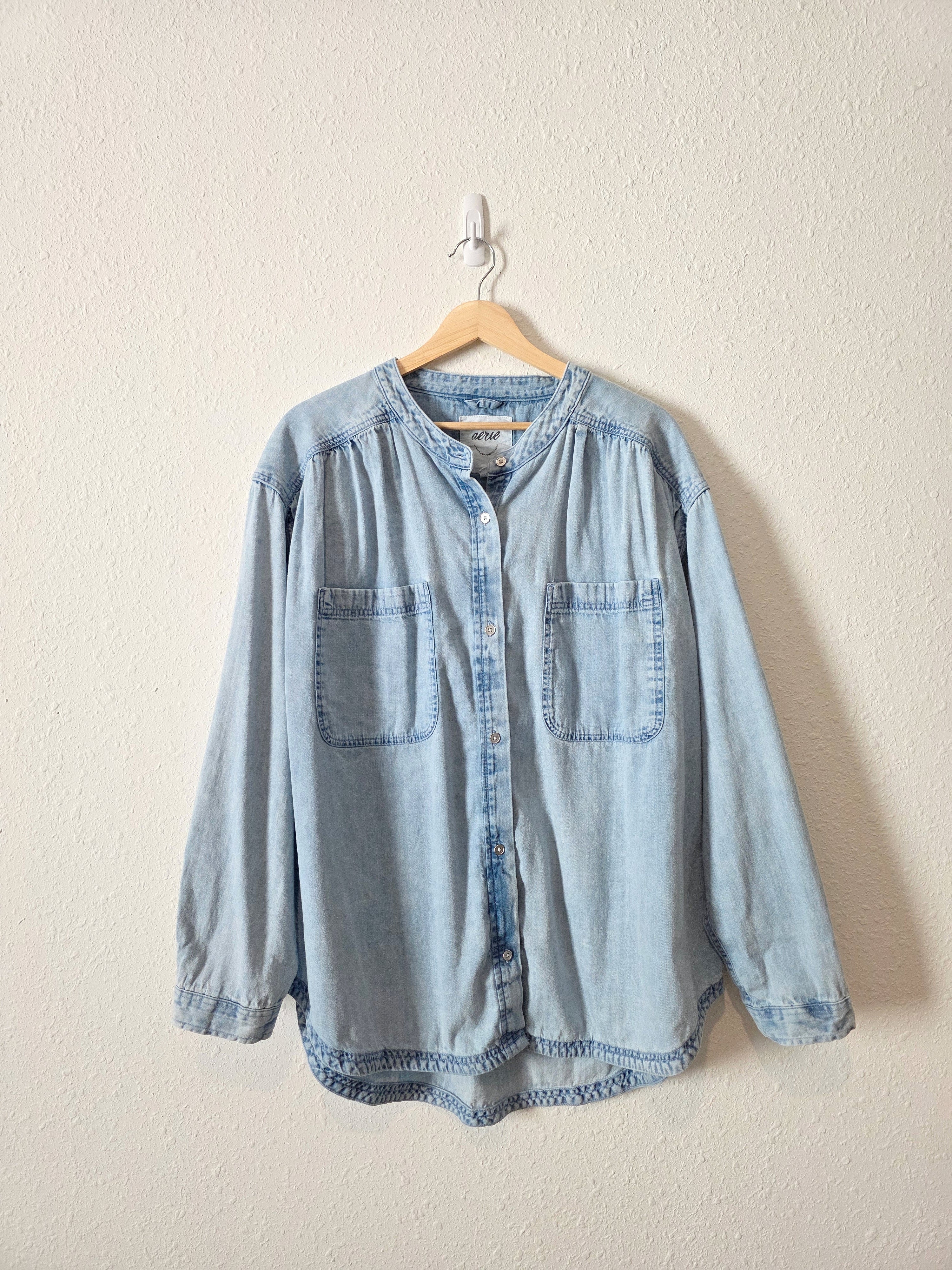 Aerie Oversized Denim Shirt (L)