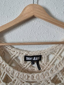 Cream Crochet Knit Top (M)