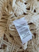 Cream Crochet Knit Top (M)