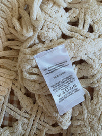 Cream Crochet Knit Top (M)