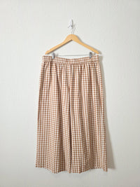 Shiny By Nature Gingham Wide Leg Pants (2X)
