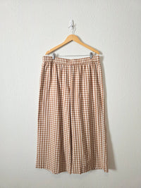 Shiny By Nature Gingham Wide Leg Pants (2X)