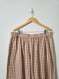 Shiny By Nature Gingham Wide Leg Pants (2X)