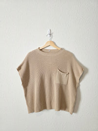 Neutral Boxy Knit Top (2X)