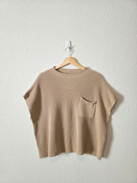 Neutral Boxy Knit Top (2X)