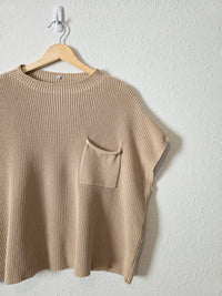Neutral Boxy Knit Top (2X)