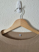 Neutral Boxy Knit Top (2X)