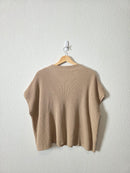 Neutral Boxy Knit Top (2X)