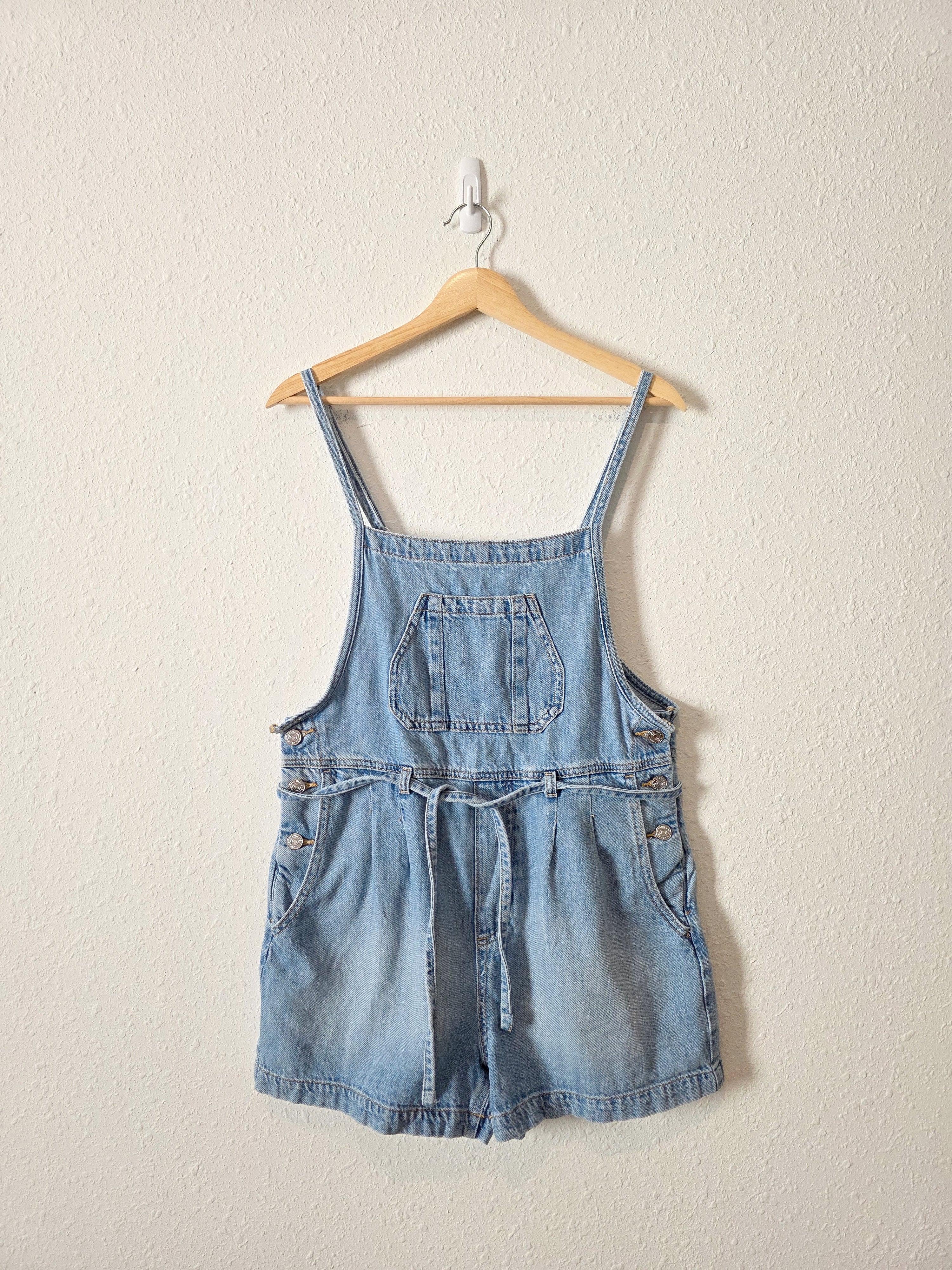 Relaxed Denim Shortalls (S)