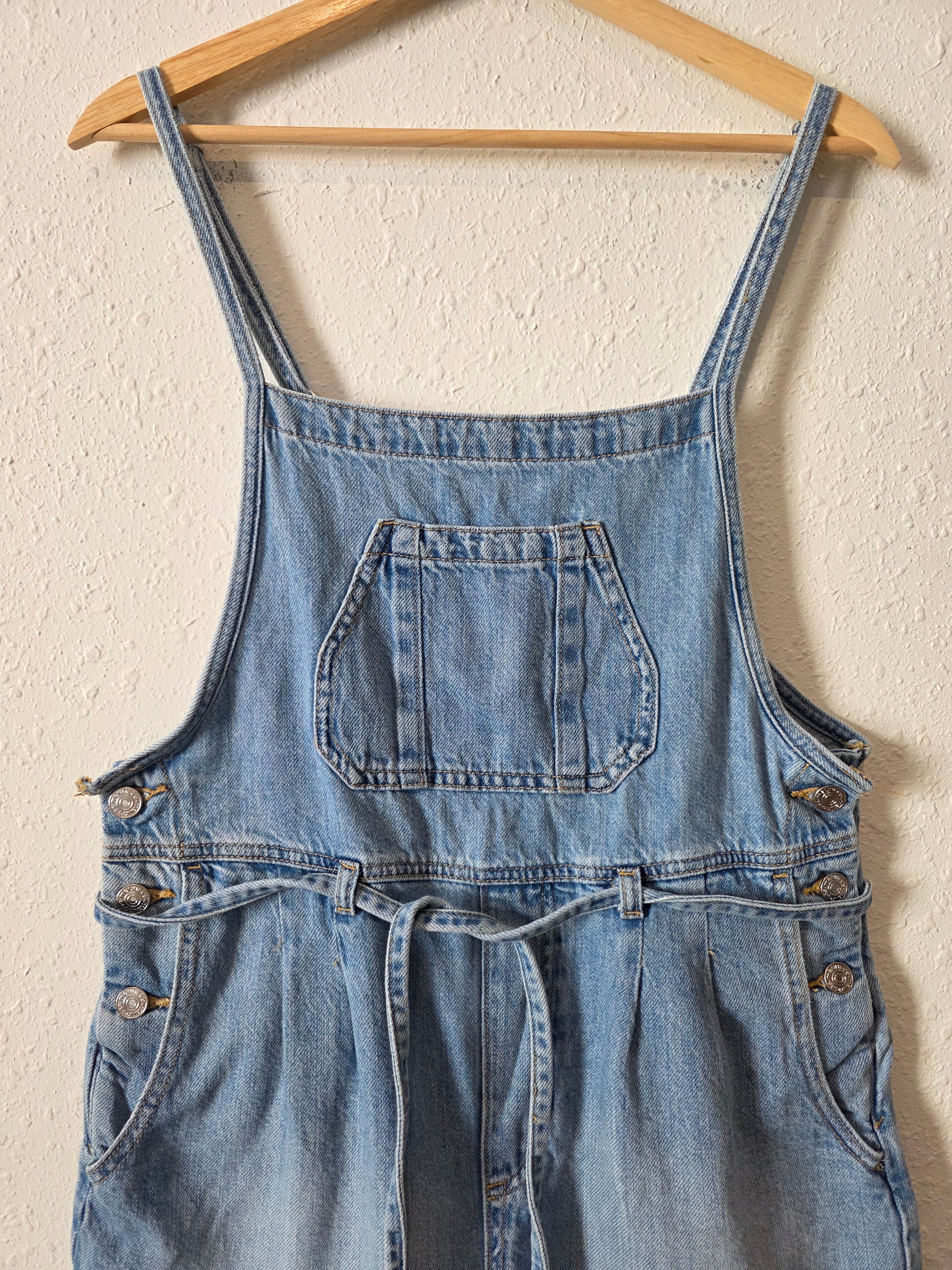 Relaxed Denim Shortalls (S)