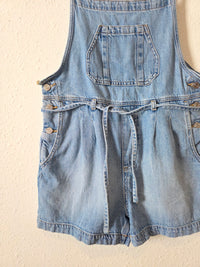 Relaxed Denim Shortalls (S)