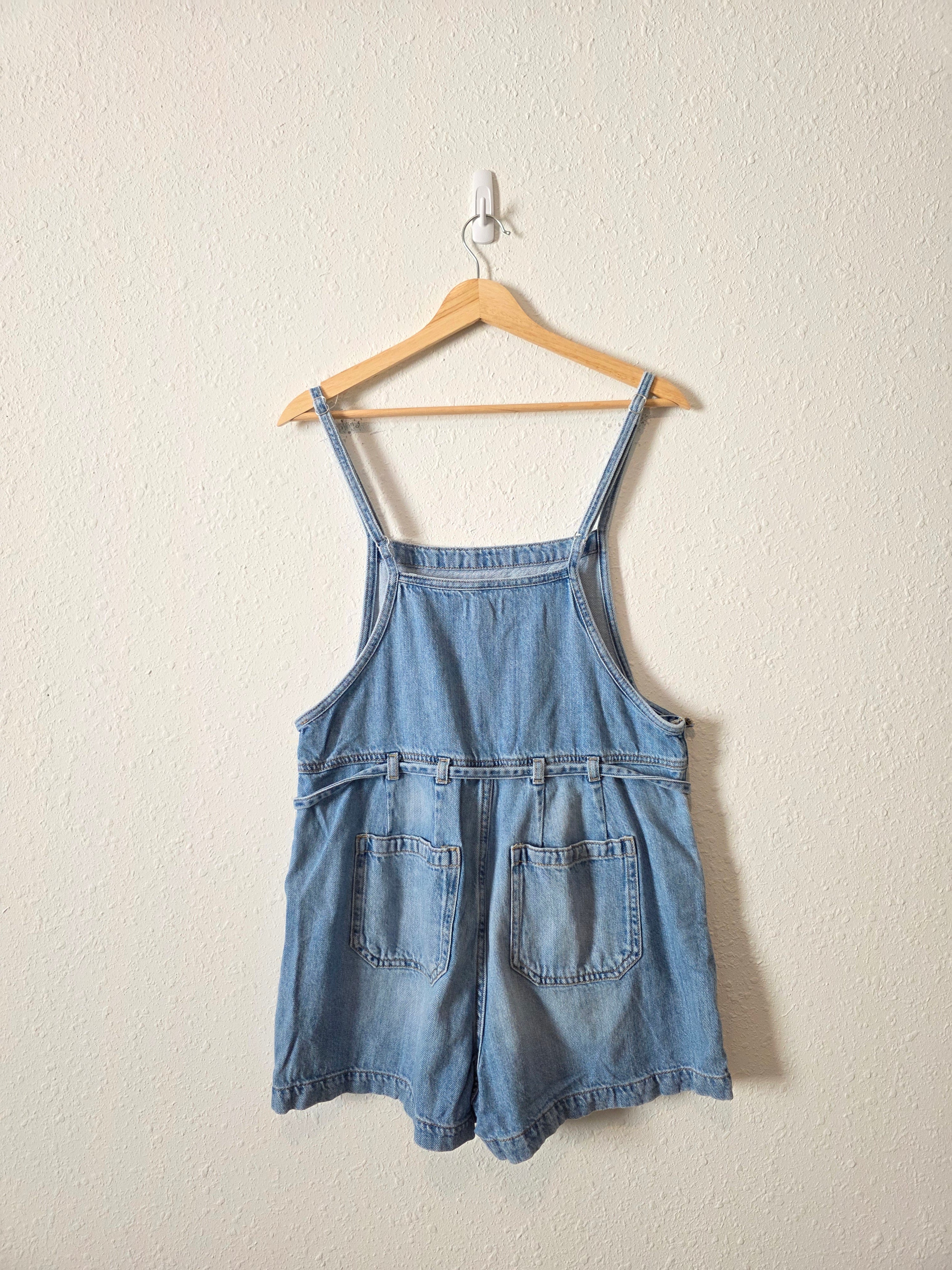 Relaxed Denim Shortalls (S)