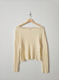 Natural Life Floral Lace Top (M)