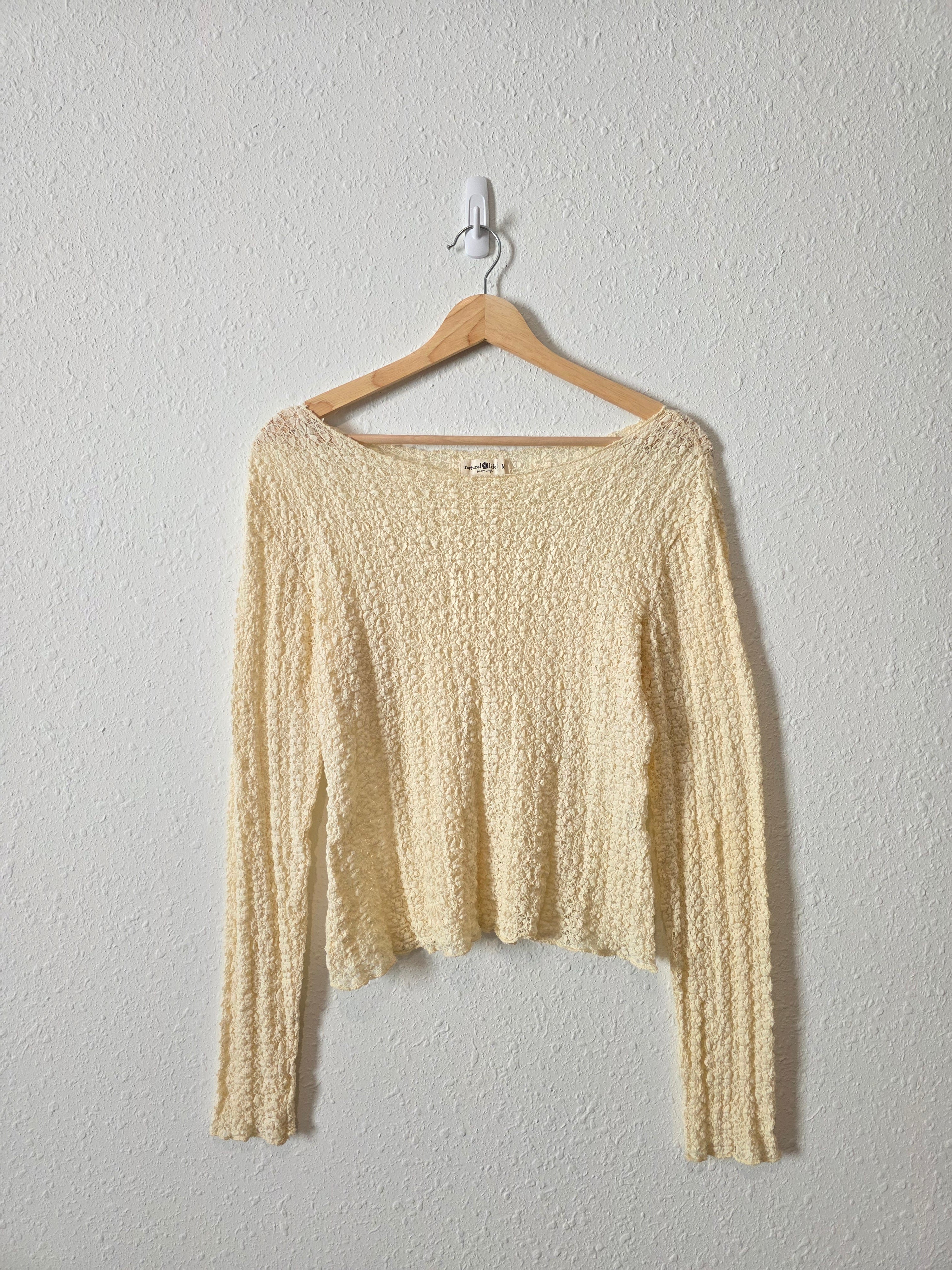 Natural Life Floral Lace Top (M)