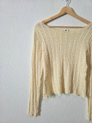 Natural Life Floral Lace Top (M)