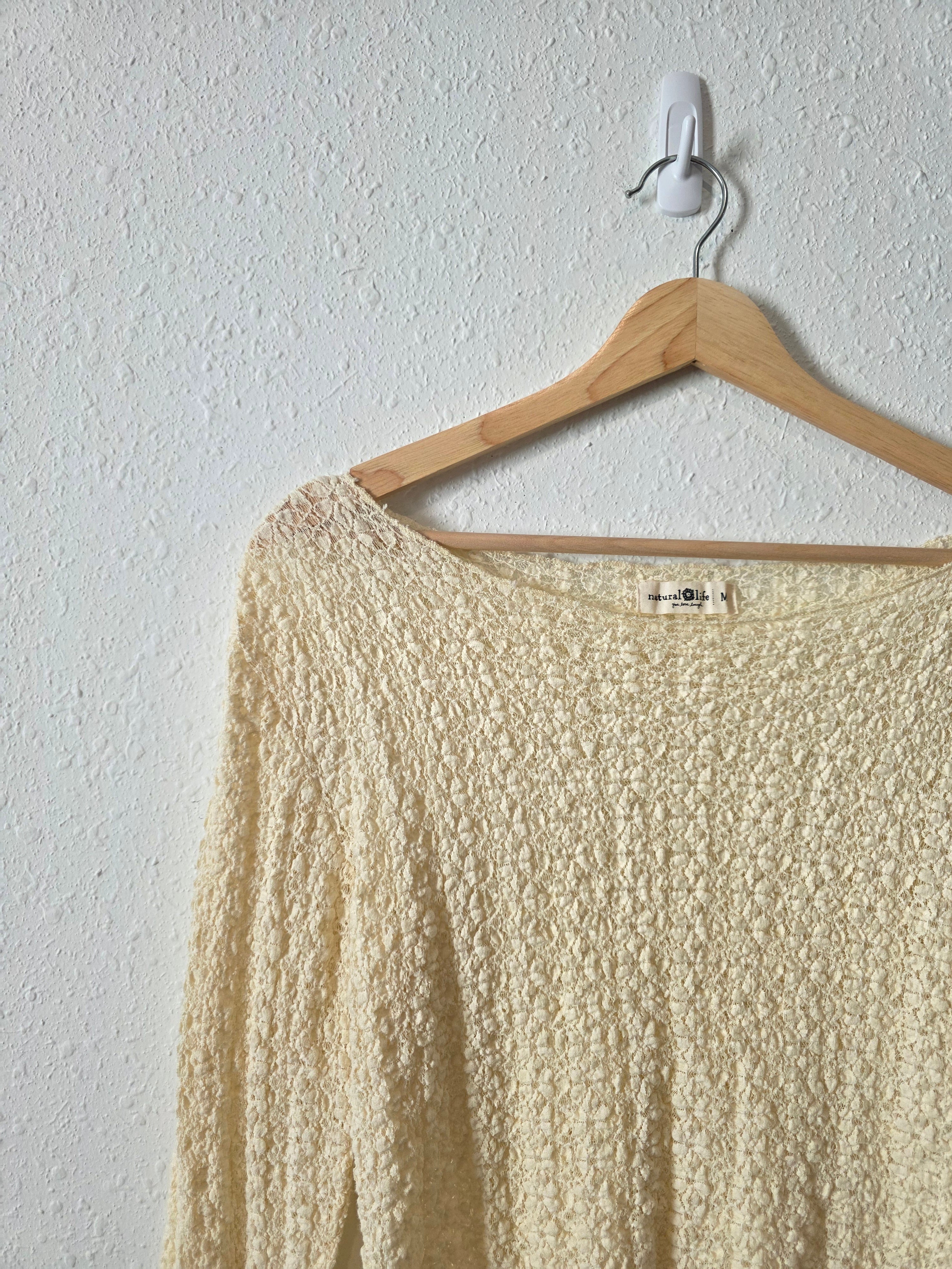 Natural Life Floral Lace Top (M)