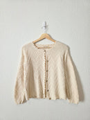 Textured Organic Cotton Cardigan (M)