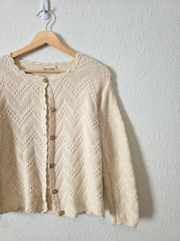 Textured Organic Cotton Cardigan (M)