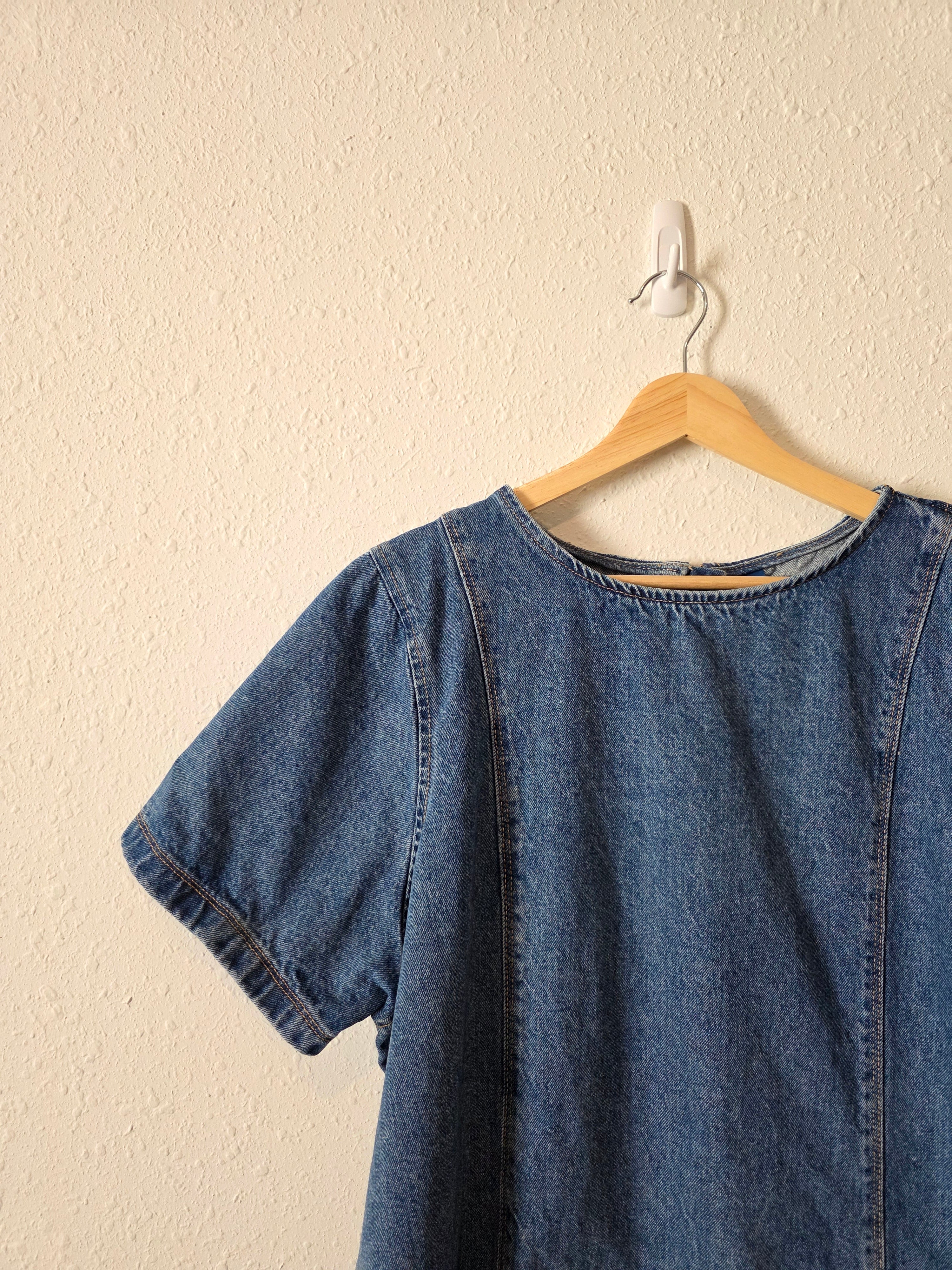 Cotton Denim Mini Dress (XXL)
