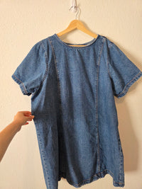 Cotton Denim Mini Dress (XXL)
