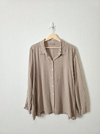 Vintage J.Jill Gingham Button Up Shirt (L/XL)