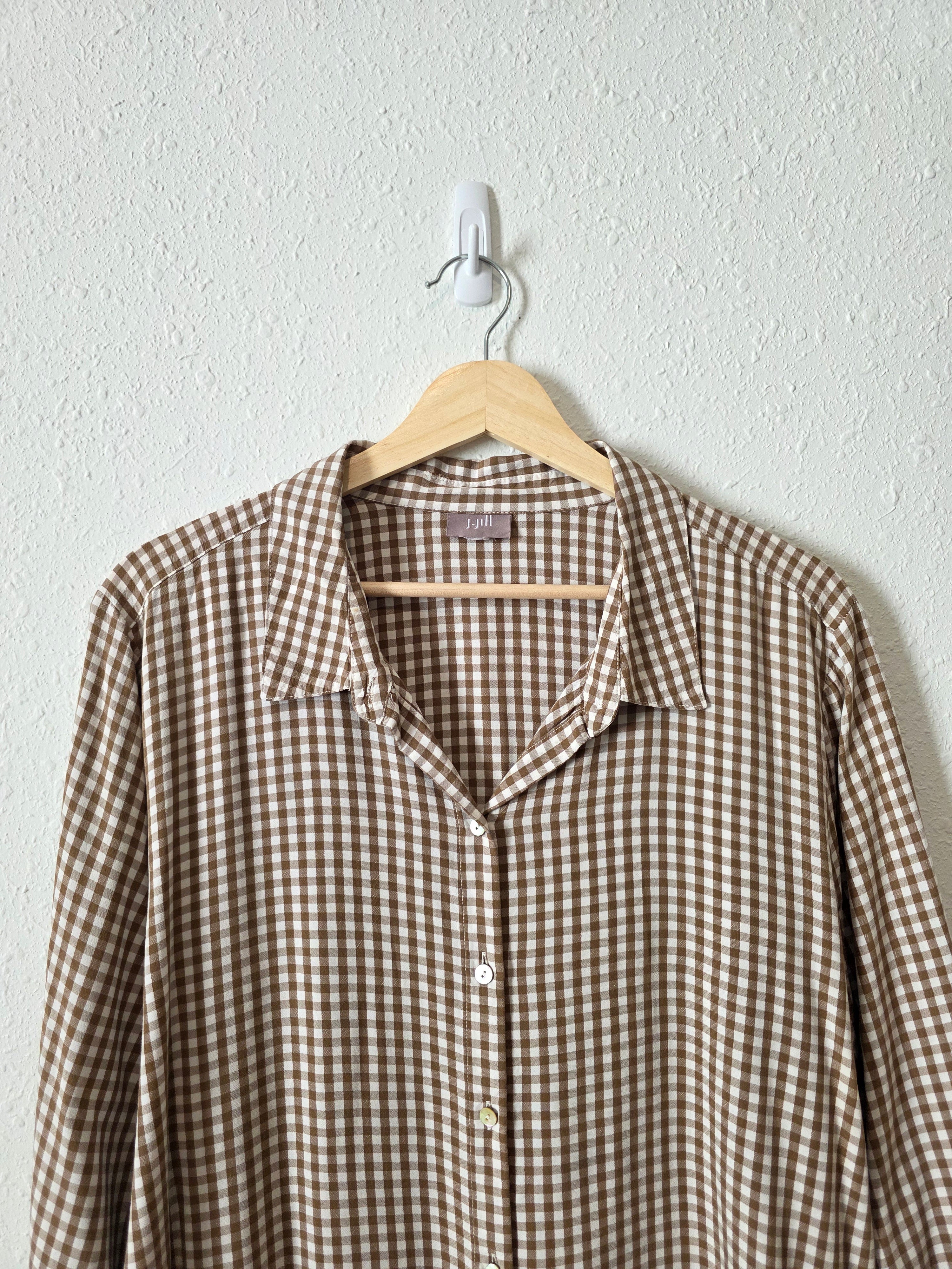 Vintage J.Jill Gingham Button Up Shirt (L/XL)