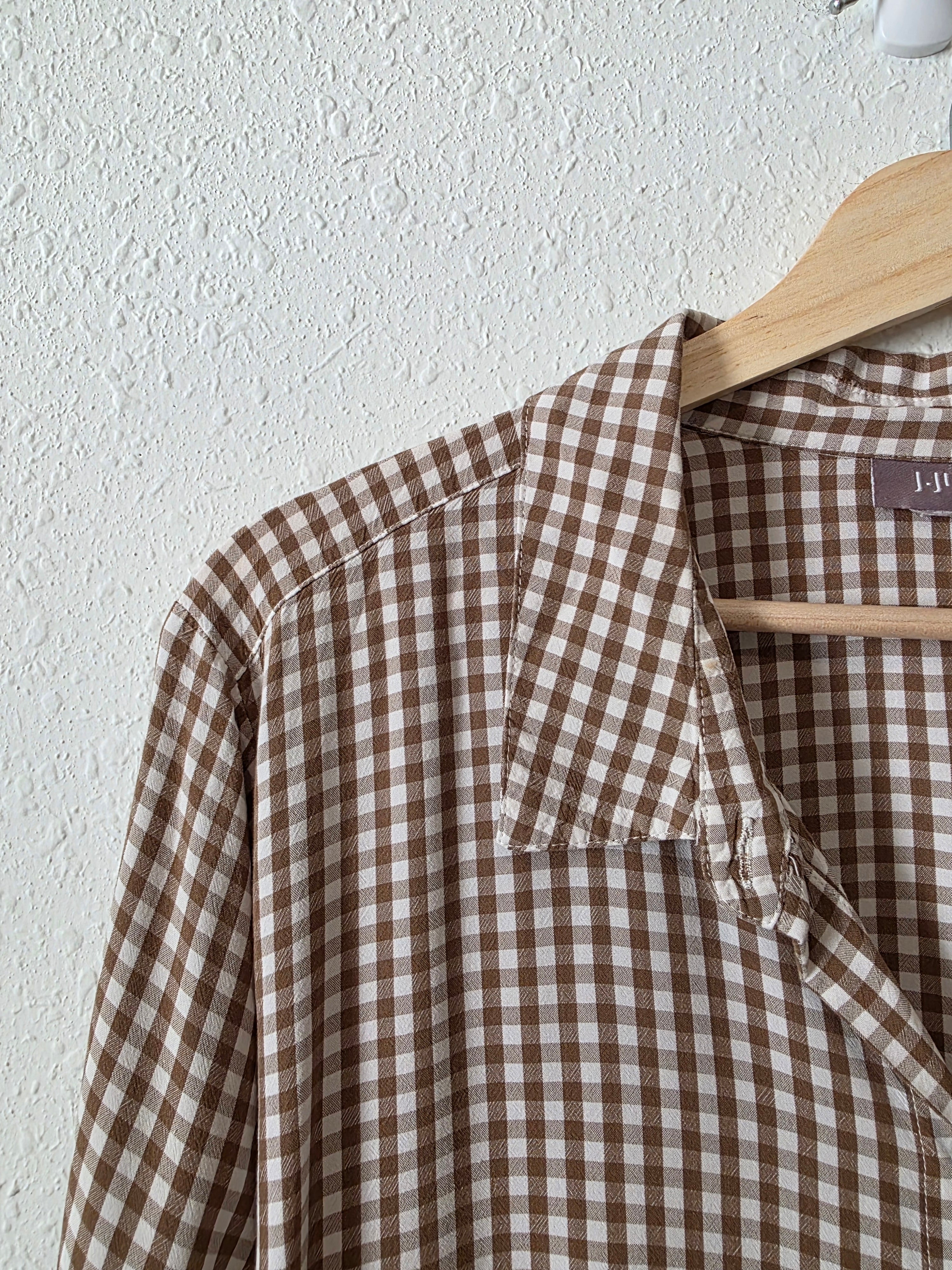 Vintage J.Jill Gingham Button Up Shirt (L/XL)