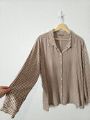 Vintage J.Jill Gingham Button Up Shirt (L/XL)