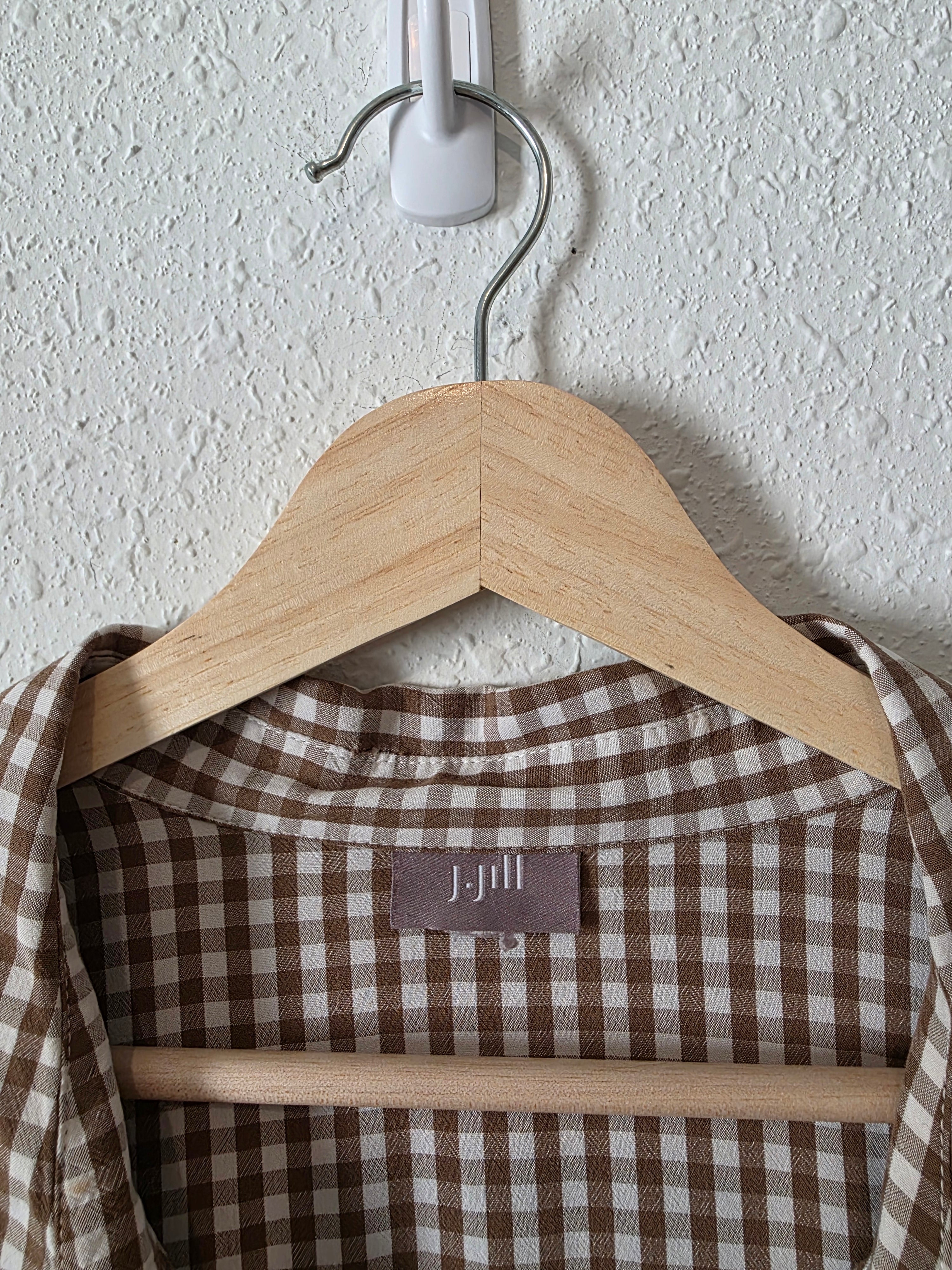 Vintage J.Jill Gingham Button Up Shirt (L/XL)