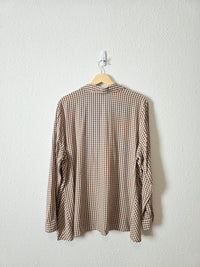 Vintage J.Jill Gingham Button Up Shirt (L/XL)