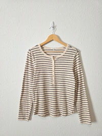 Z Supply Striped Henley Tee (L)