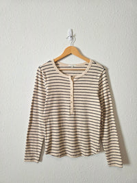 Z Supply Striped Henley Tee (L)