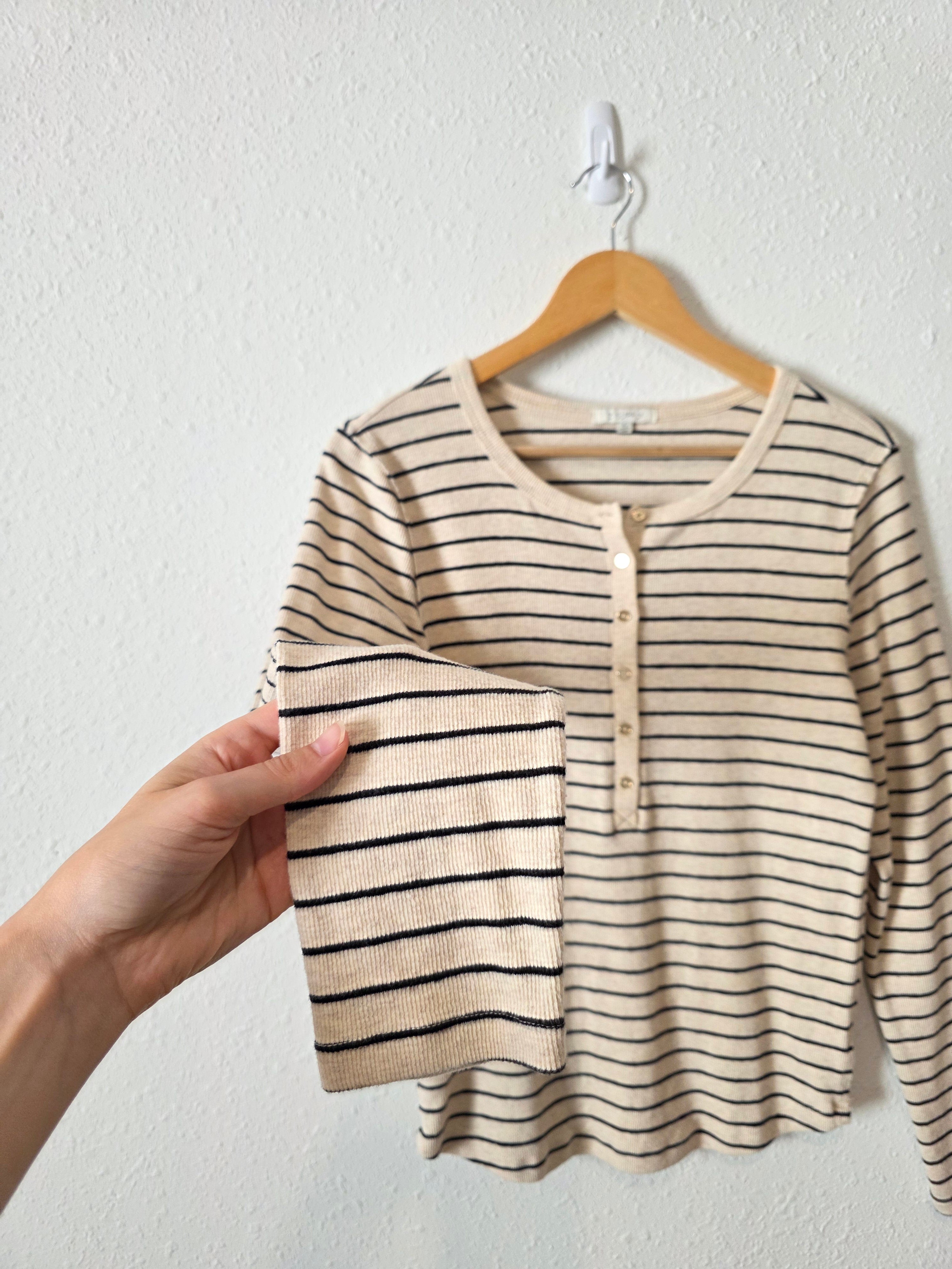 Z Supply Striped Henley Tee (L)